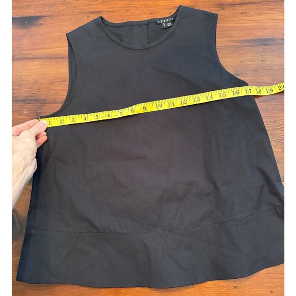 Theory Womens Size Small Cotton Black Sleeveless Shell Style Dayne Back Buttons - Picture 4 of 7
